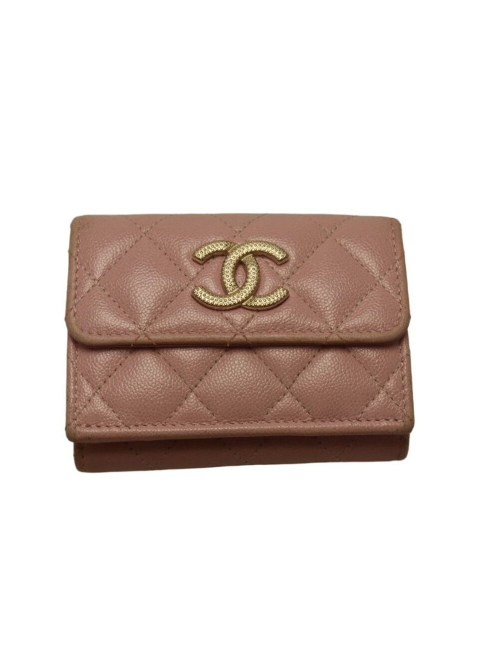 Chanel Caviar Leather Quilted Trifold Wallet